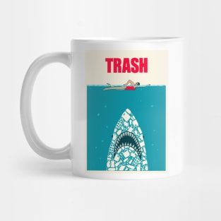 Shark trash ocean Mug